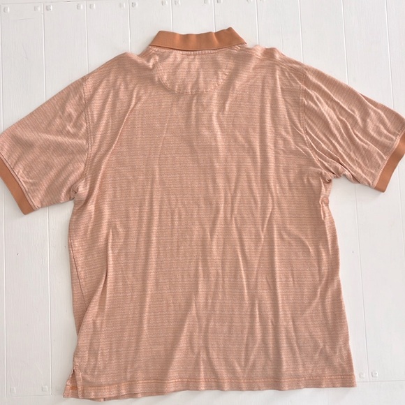 Peach and White Polo Style Shirt - Picture 2 of 3